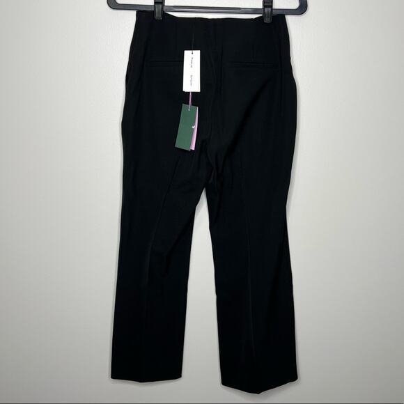 NWT PROENZA SCHOULER Technical Wool Suiting Crop Flare Pants Black 2 - Picture 2 of 7